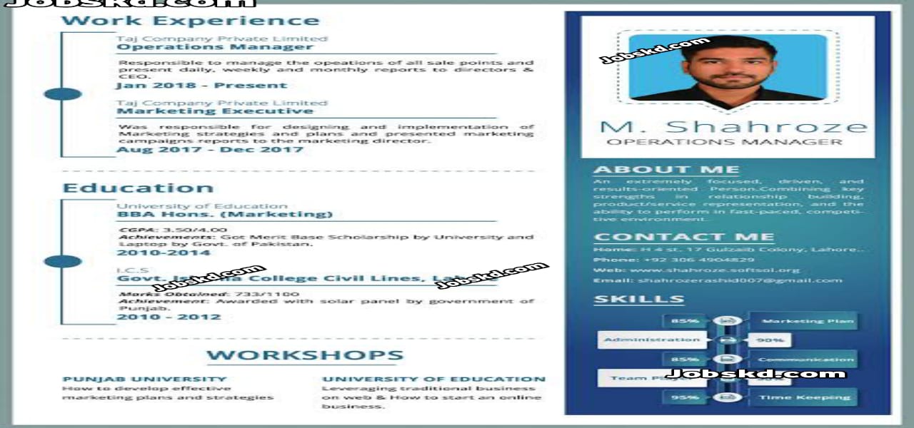 Write a Professional CV in Pakistan